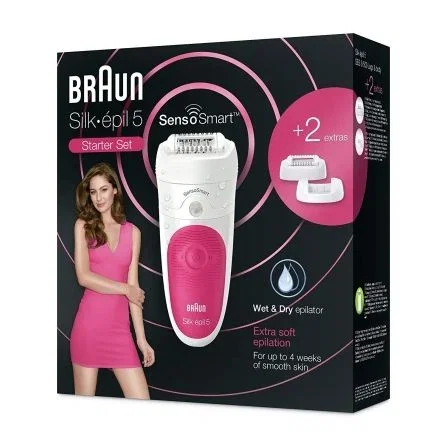 Braun Silk-épil 5 5/500 SensoSmart Rosa y Blanco